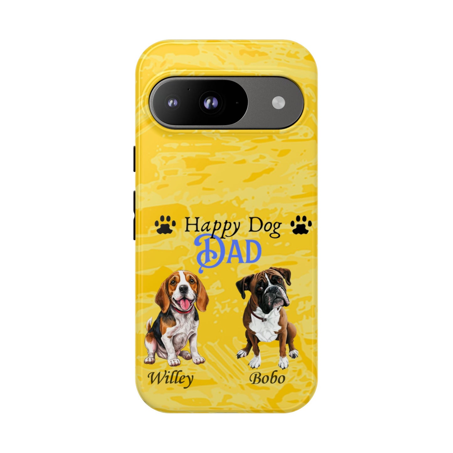 Happy Dog Dad - Personalized - Whimsical Phone Cases - Father's Day