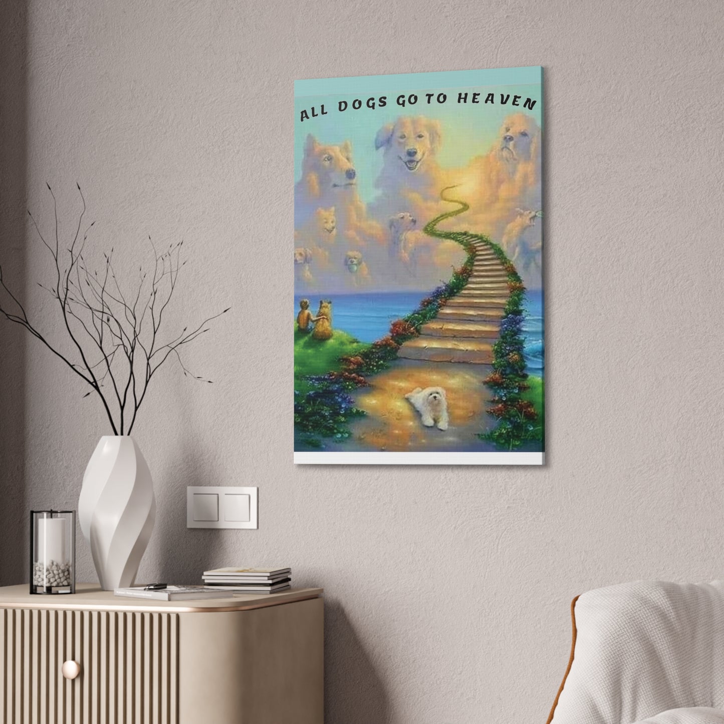 All Dogs Go to Heaven - Canvas Stretched, 0.75"