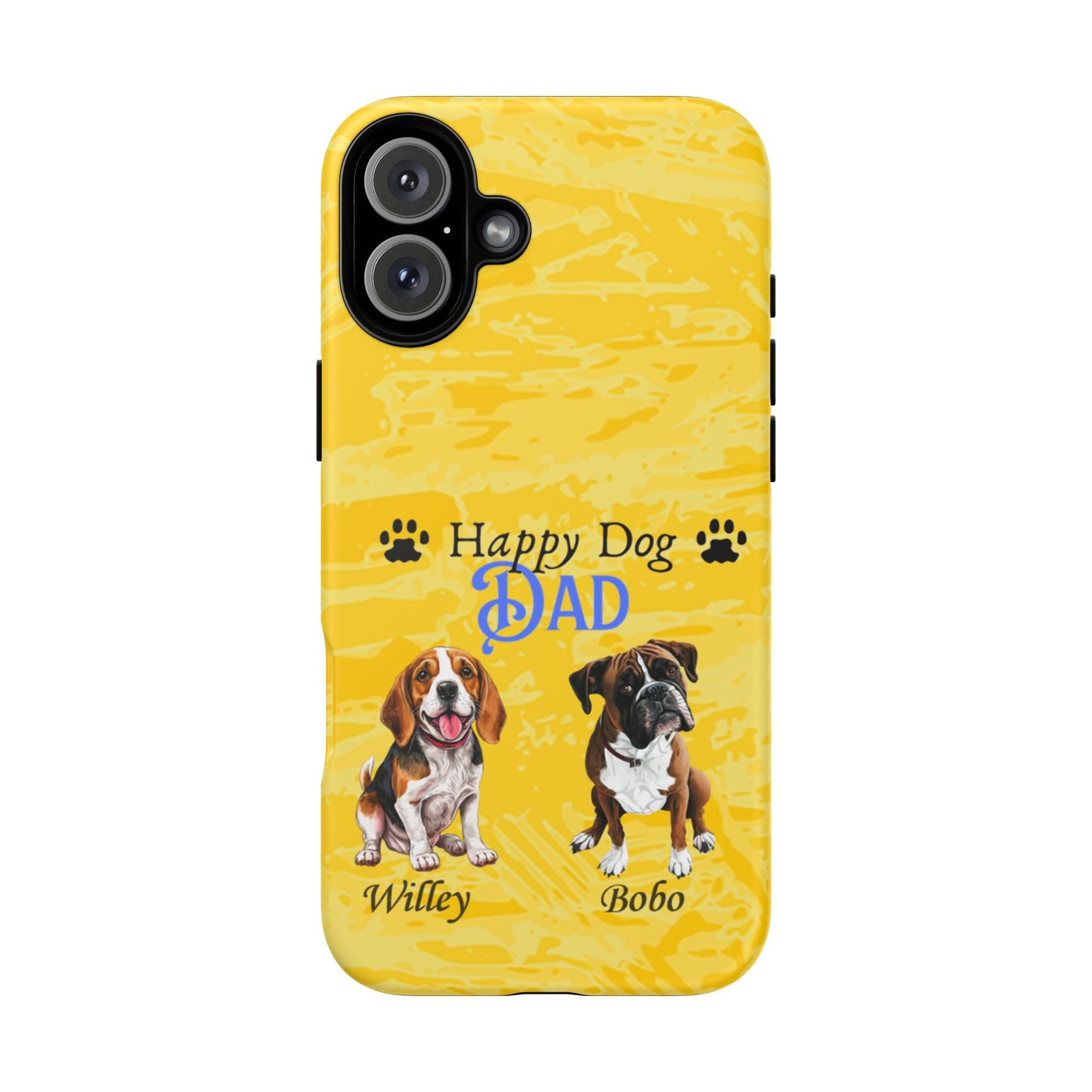 Happy Dog Dad - Personalized - Whimsical Phone Cases - Father's Day