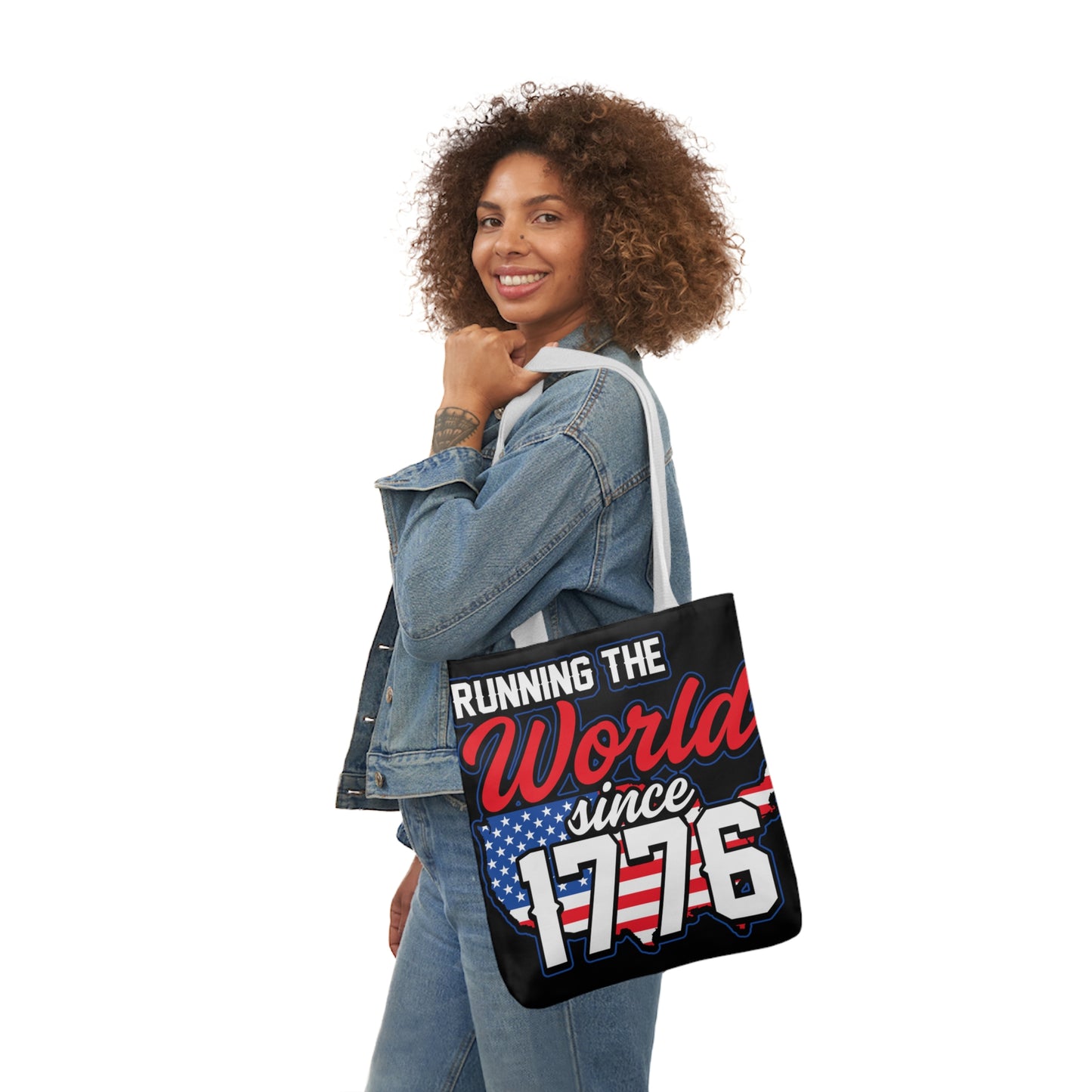 Running the World - Canvas Tote Bag, 5-Color Straps