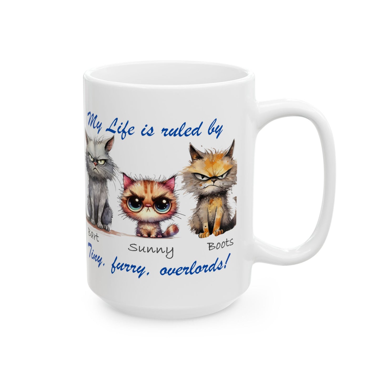 Furry Overlord - Personalized - Ceramic Mug, (11oz, 15oz) - Mother's Day - Father's Day