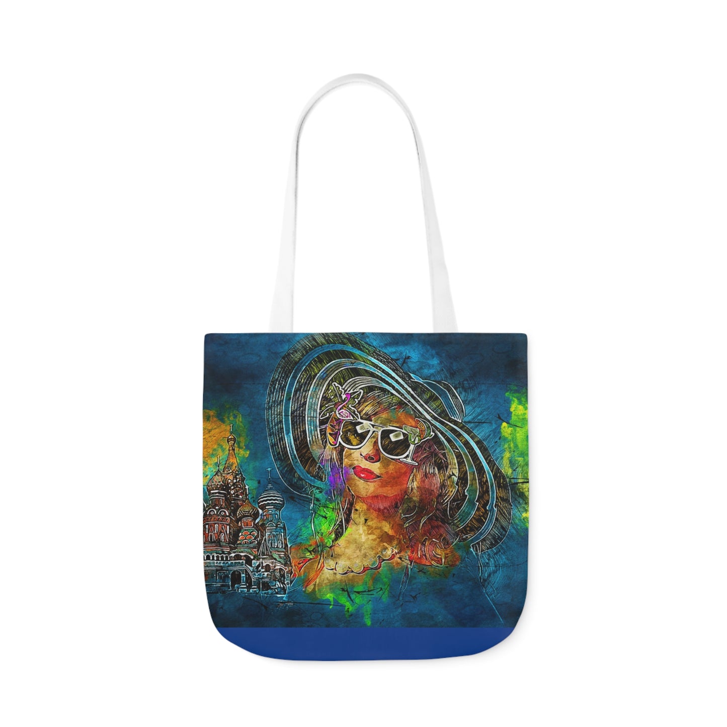 Russian Woman - Canvas Tote Bag, 5-Color Straps