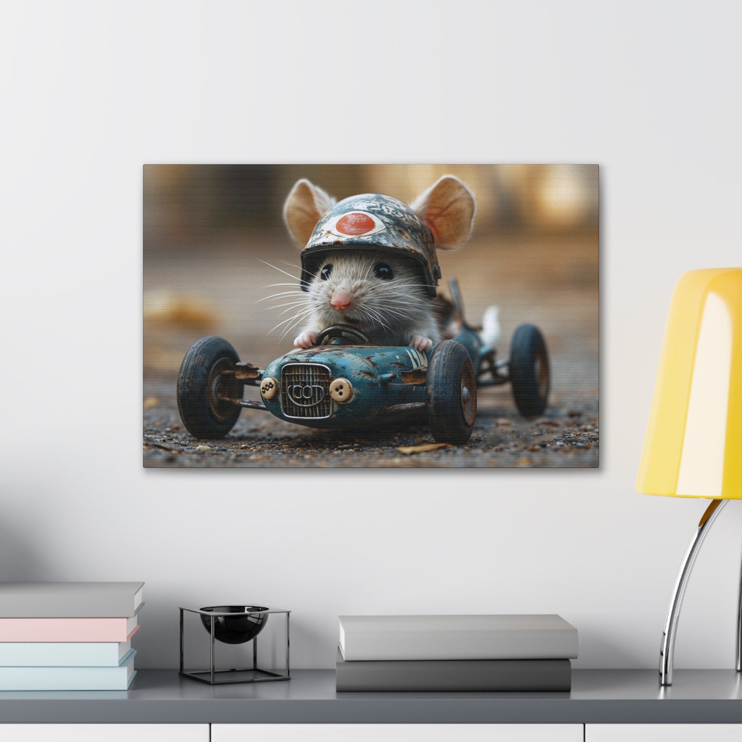 Mouse Racer - Canvas Stretched, 0.75"