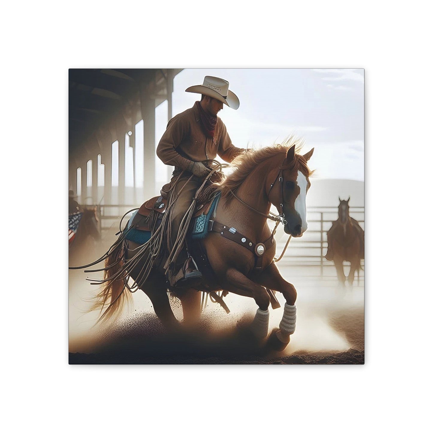 Cutting Horse - Canvas Stretched, 0.75" - 2026 Wall Art - Americana