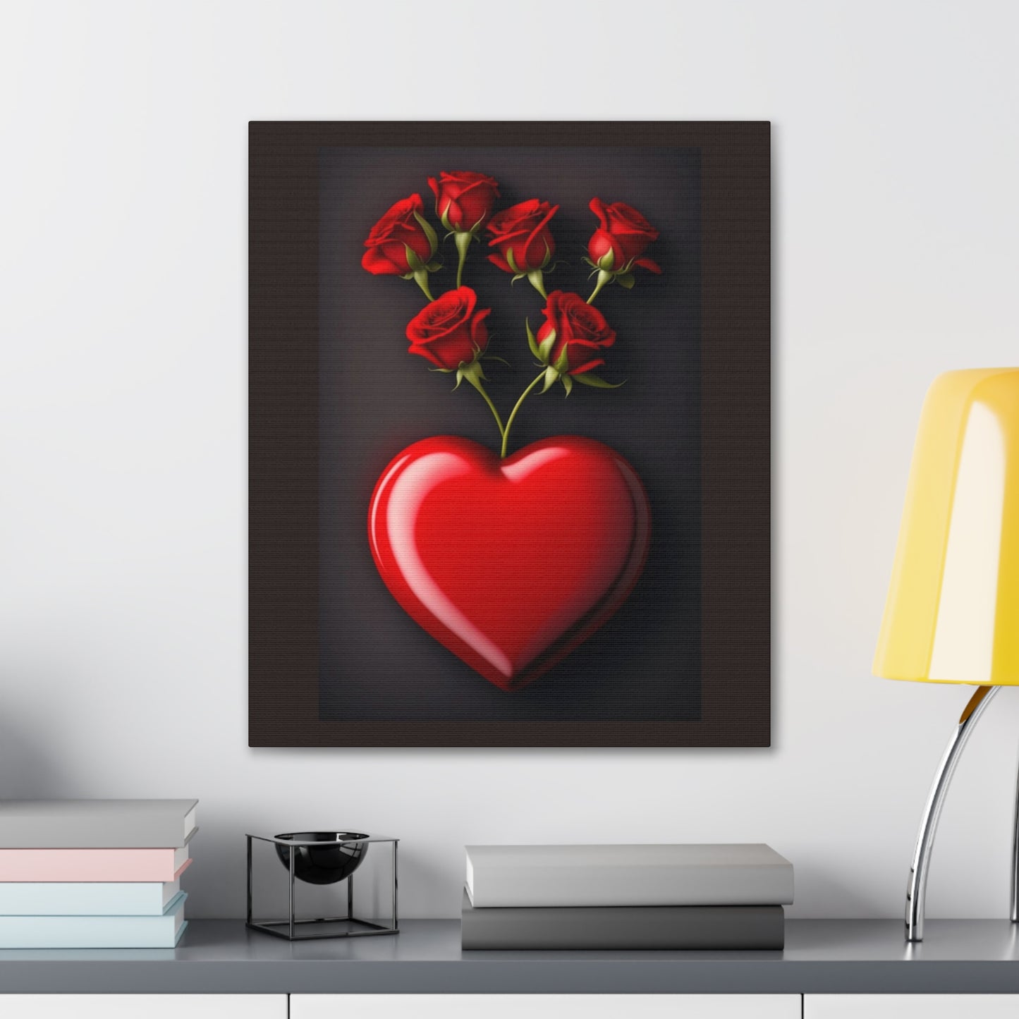 Heart and Roses - Canvas Stretched, 0.75" - Mother's Day