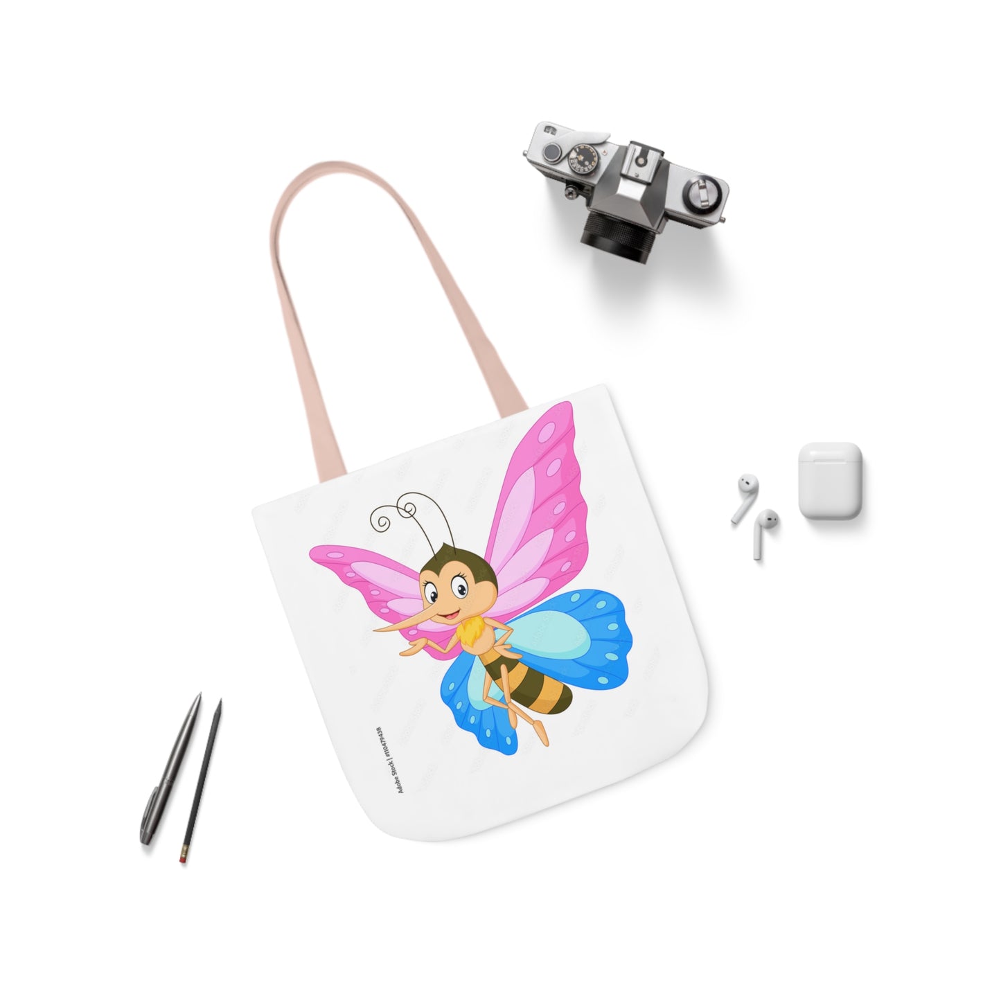 Fairy Bug - Canvas Tote Bag, 5-Color Straps