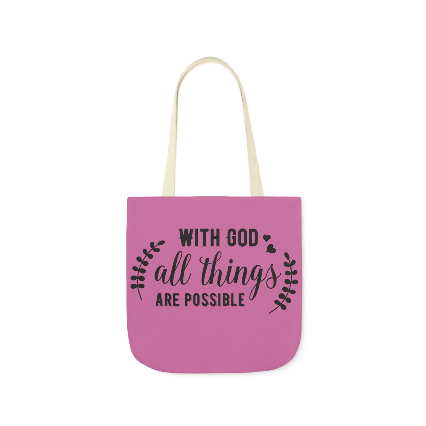 With God - Canvas Tote Bag, 5-Color Straps