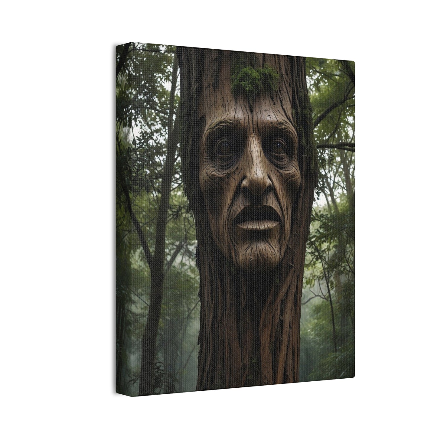 Face in the tree - Canvas Stretched, 0.75"