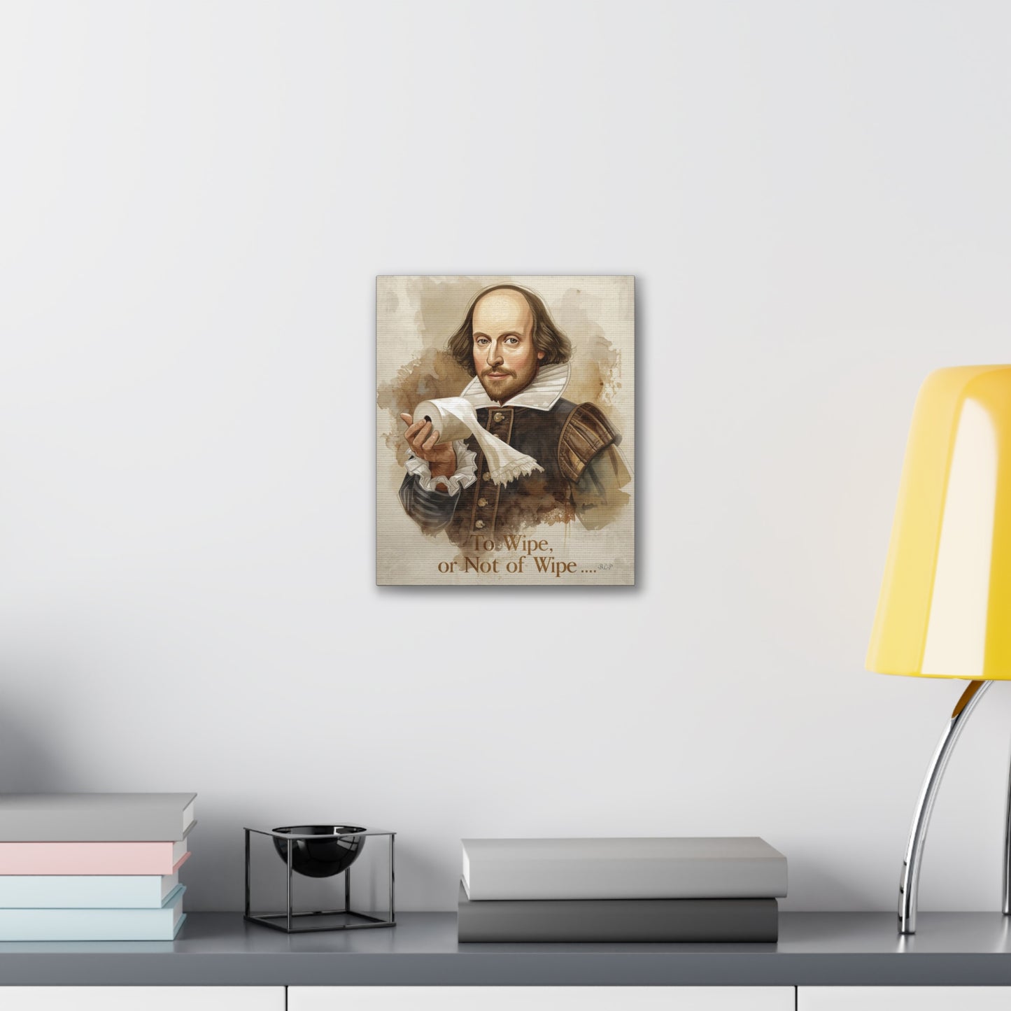 Shakespear - Canvas Stretched, 0.75" - 2026 Wall Art - Bathroom Humor