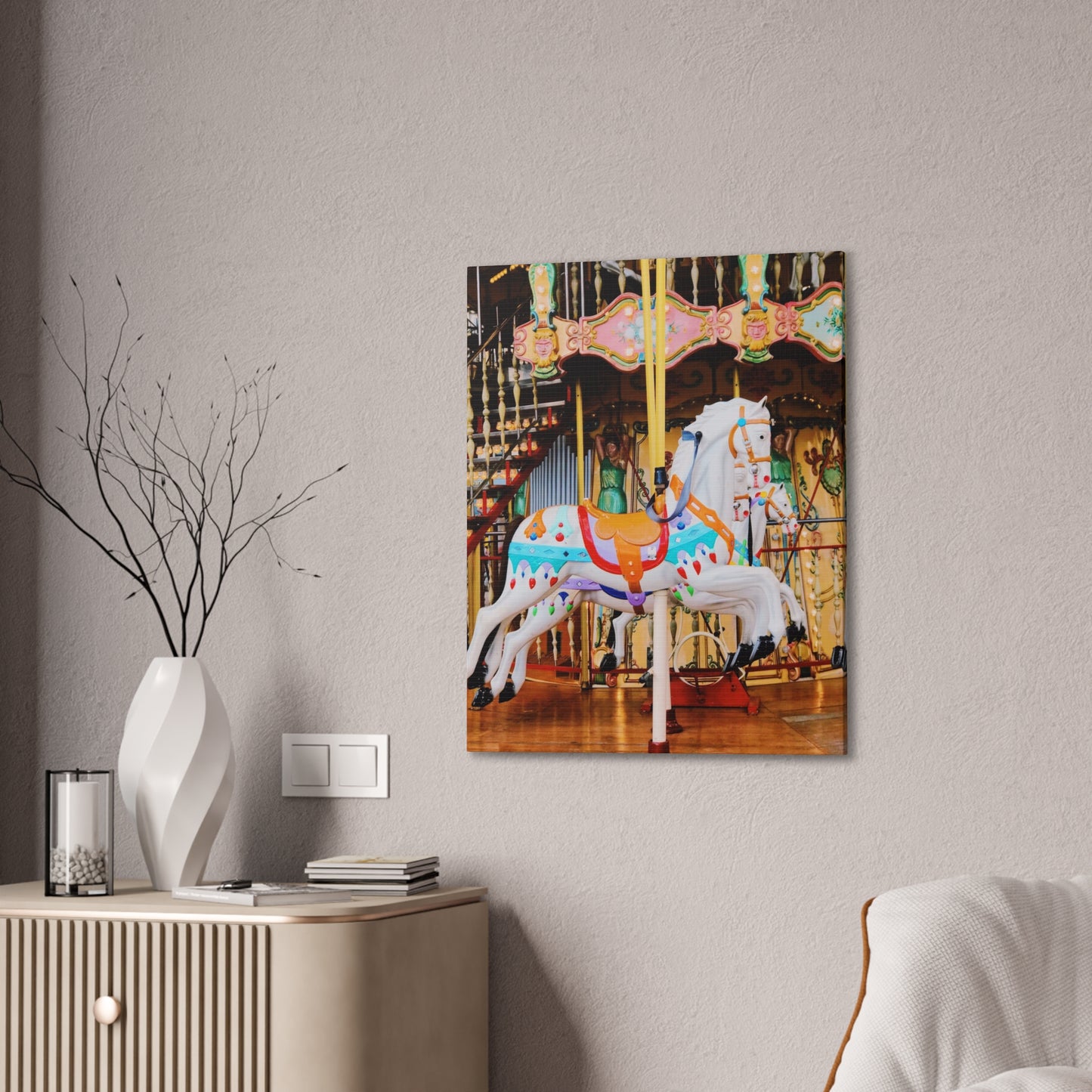 Carousel Horses - Canvas Stretched, 0.75"