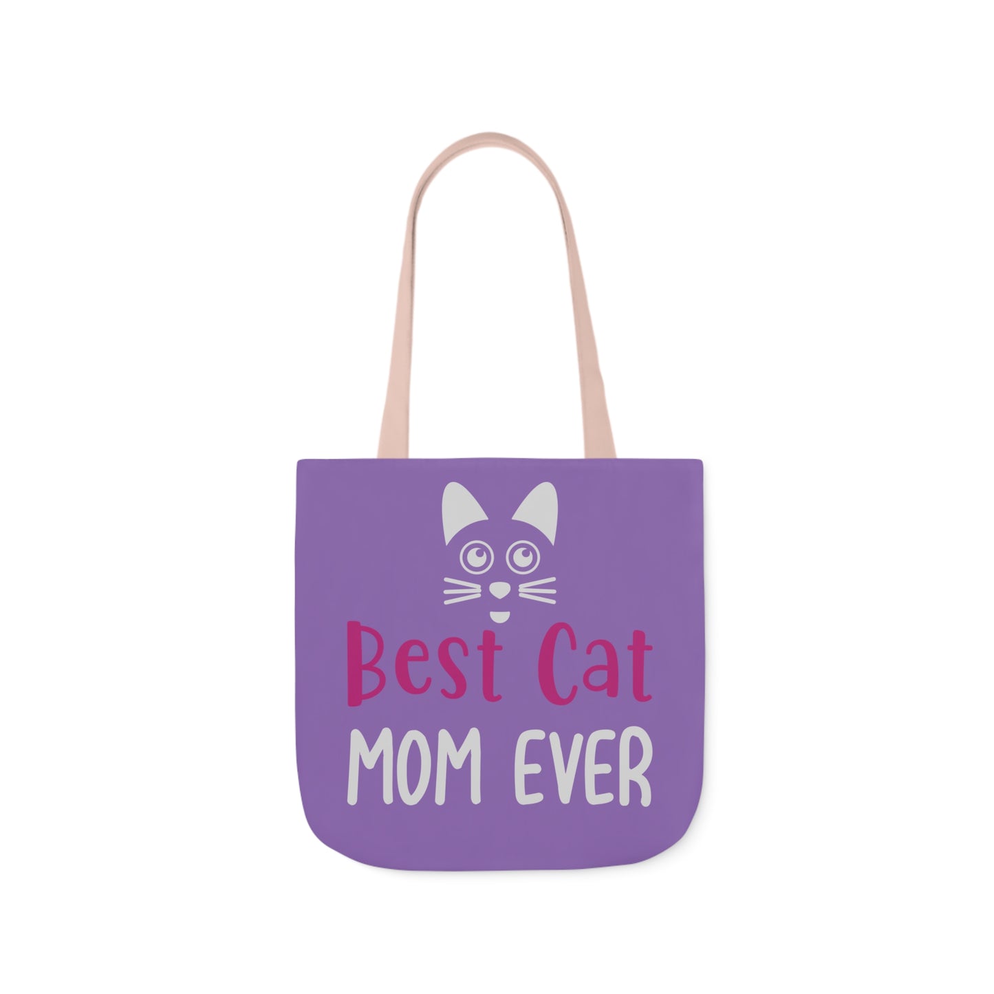 Best Cat Mom Ever - Canvas Tote Bag, 5-Color Straps - Mother's Day