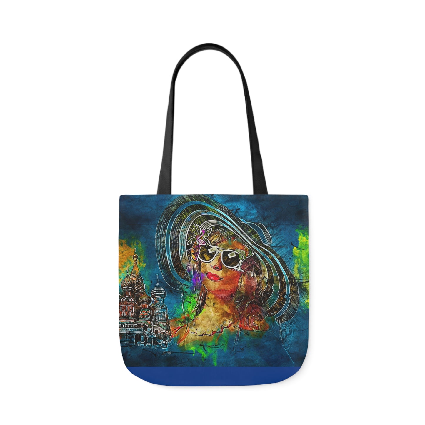 Russian Woman - Canvas Tote Bag, 5-Color Straps