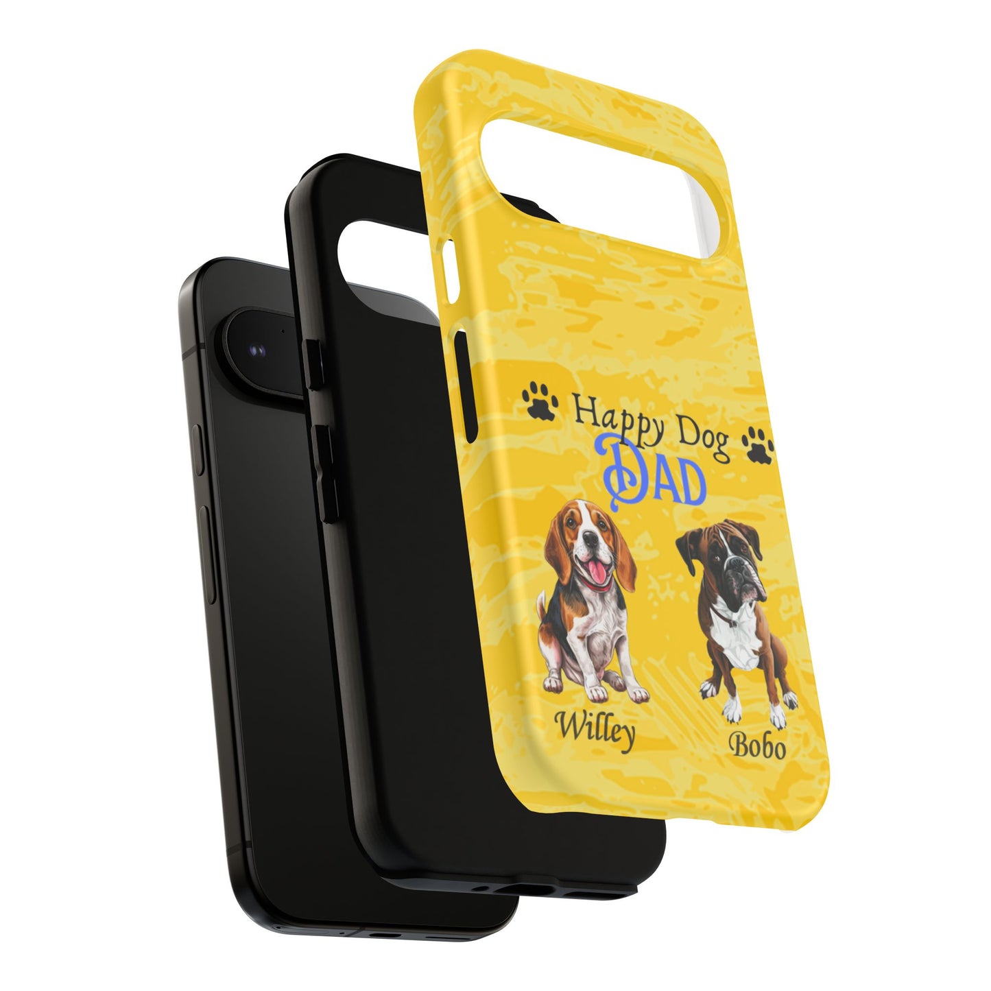 Happy Dog Dad - Personalized - Whimsical Phone Cases - Father's Day