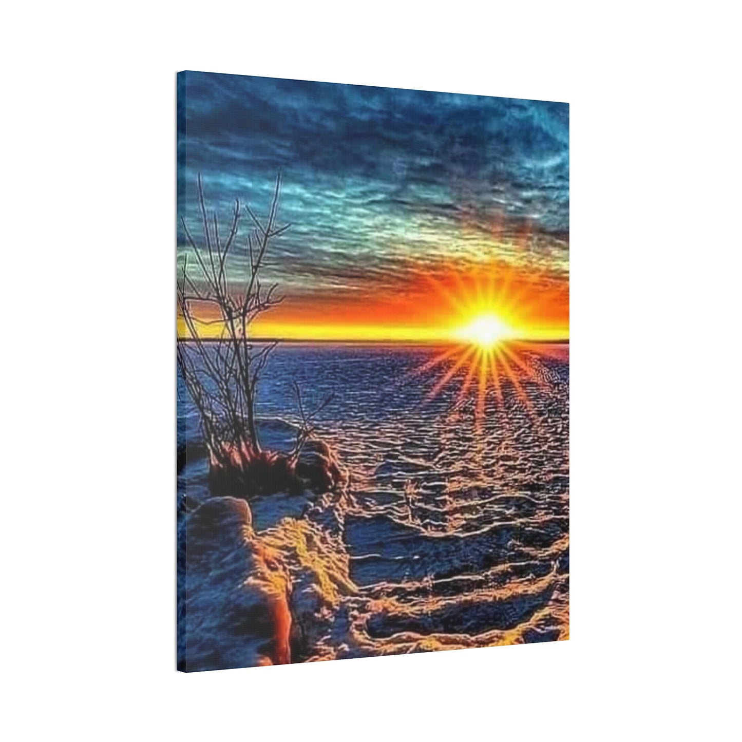 Sunrise on the Ocean - Canvas Stretched, 0.75"