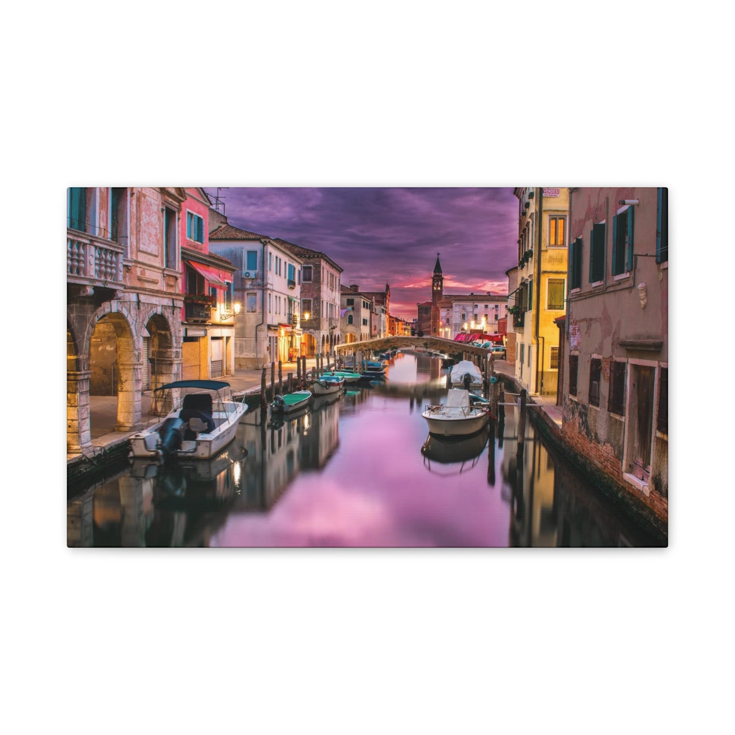 Venice Canal - Canvas Stretched, 0.75"