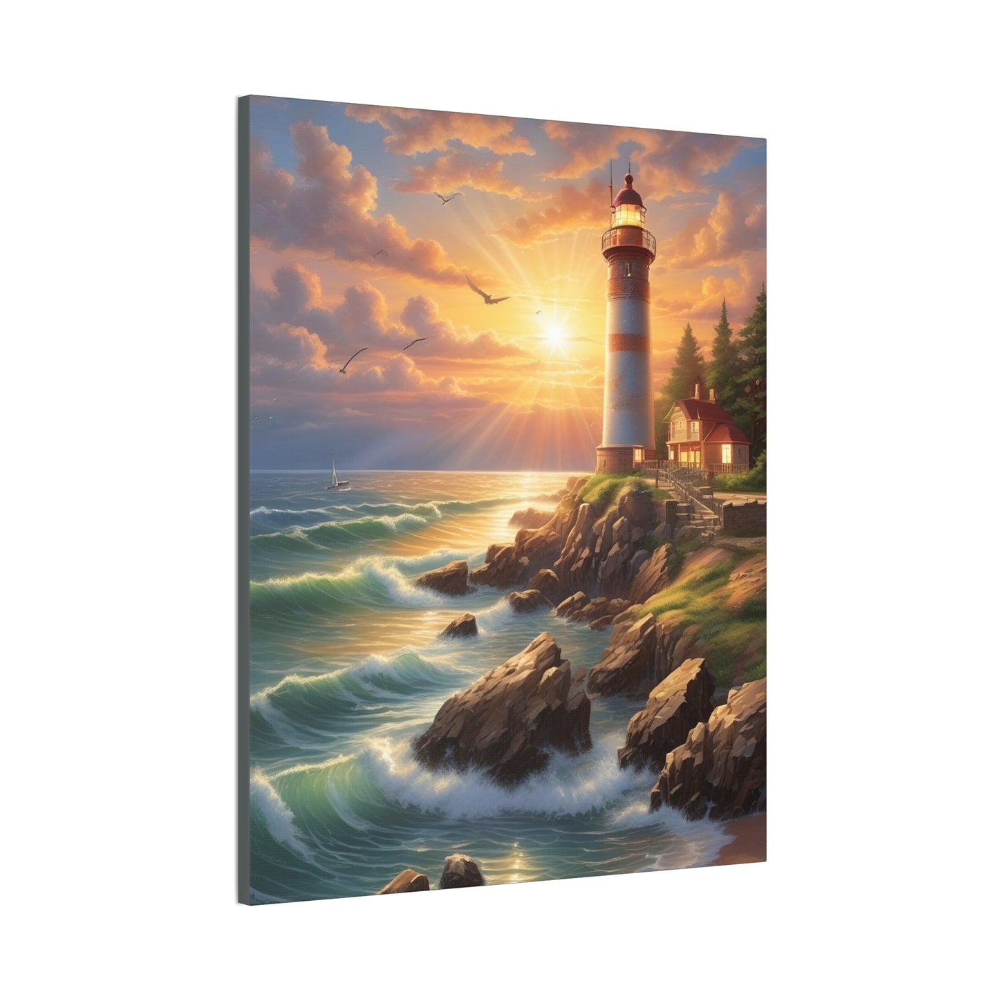 Light House - Canvas Stretched, 0.75"