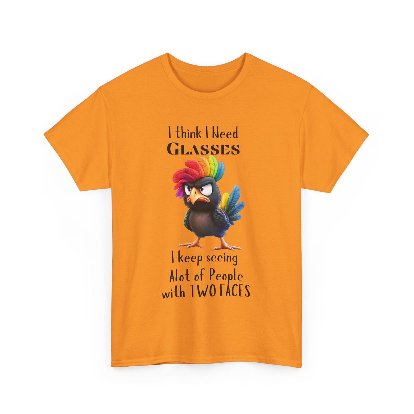 Two Faces - Funny Unisex Heavy Cotton T-shirt