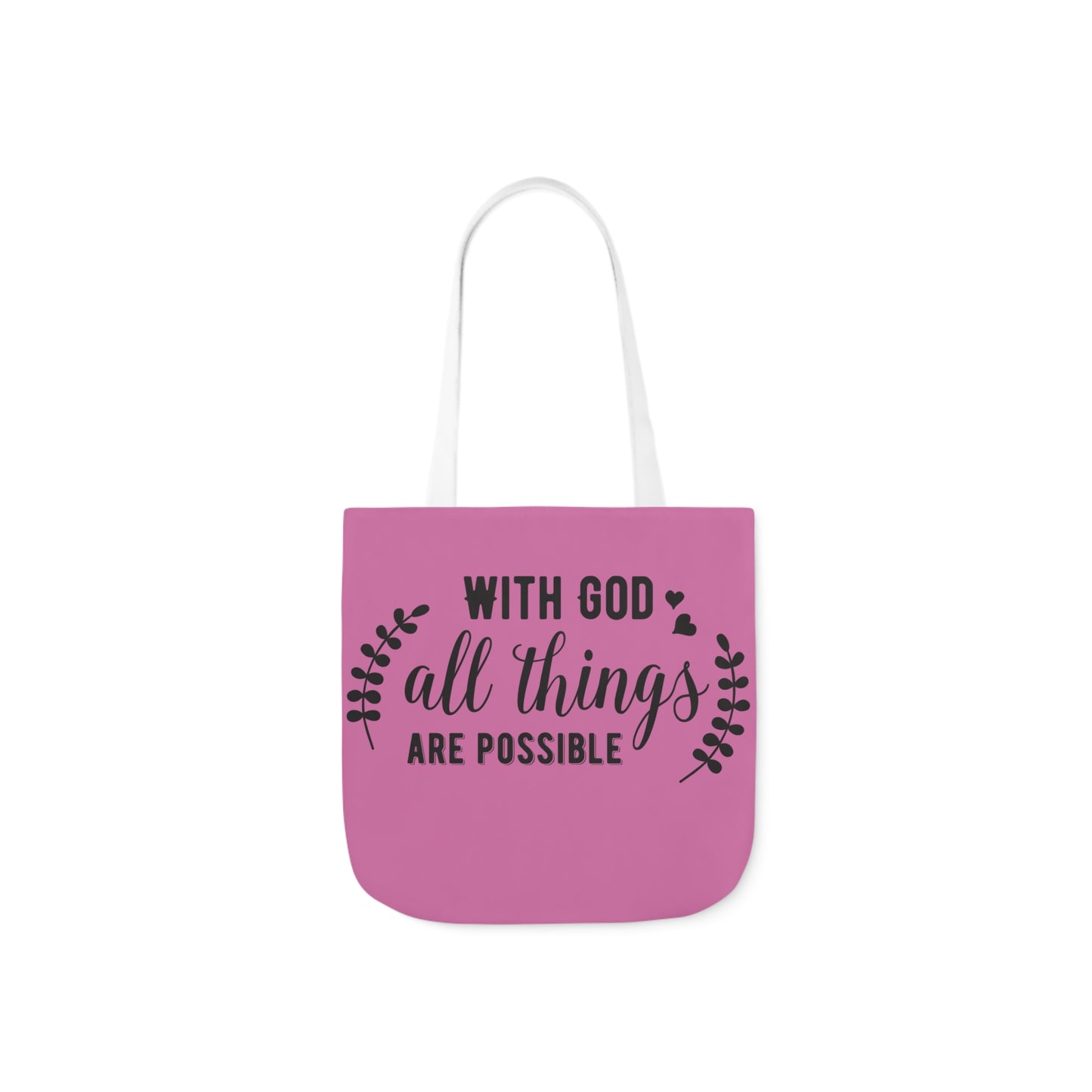 With God - Canvas Tote Bag, 5-Color Straps