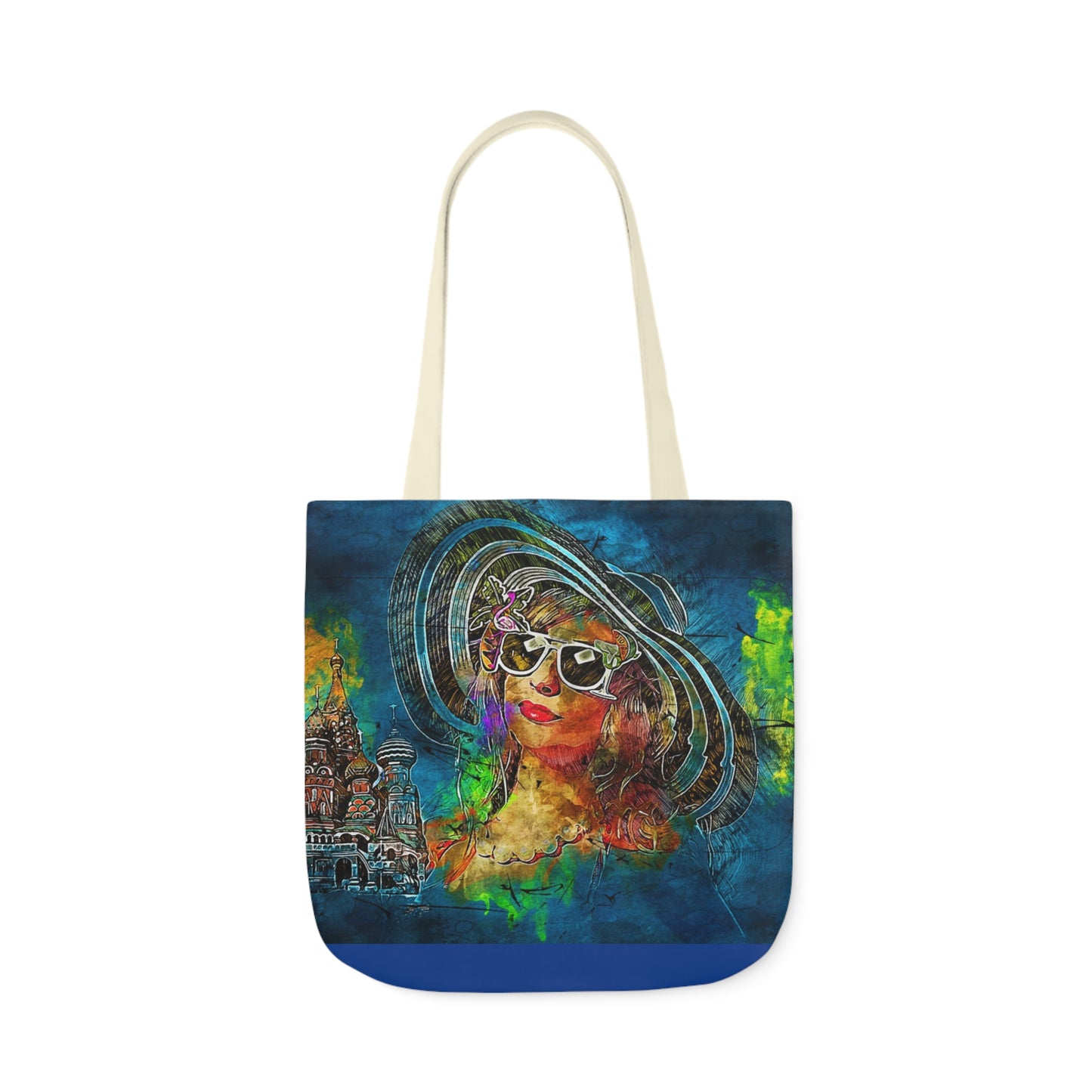 Russian Woman - Canvas Tote Bag, 5-Color Straps