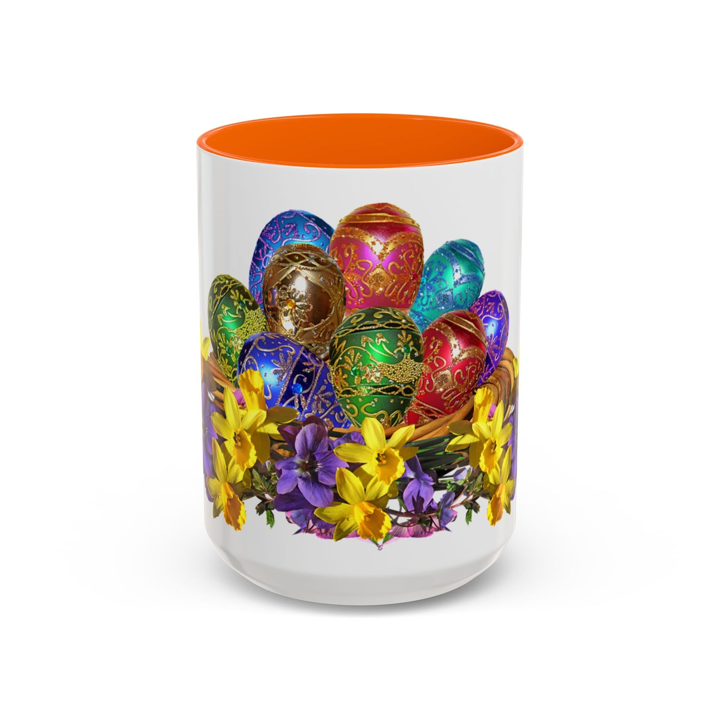 Easter Eggs - Accent Coffee Mug (11, 15oz) - Easter