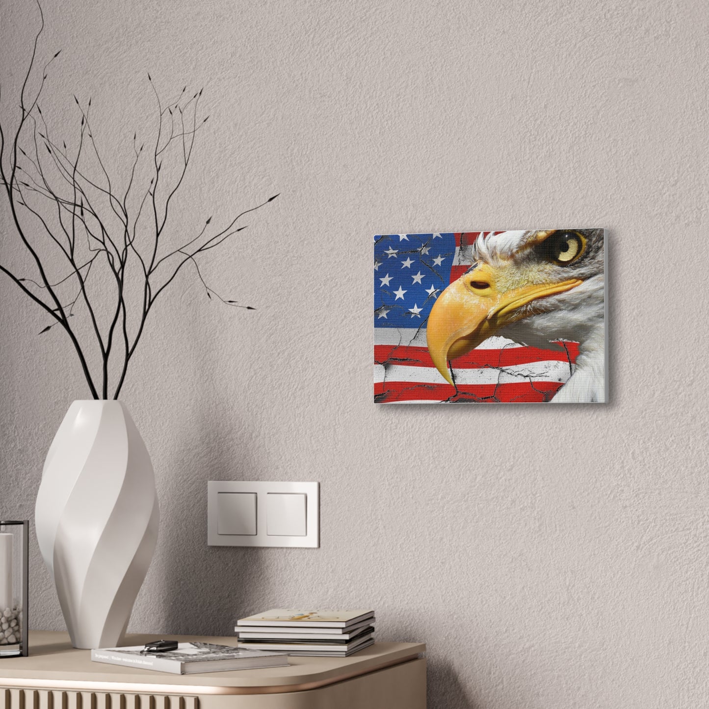 American Eagle - Canvas Stretched, 0.75" -  Military