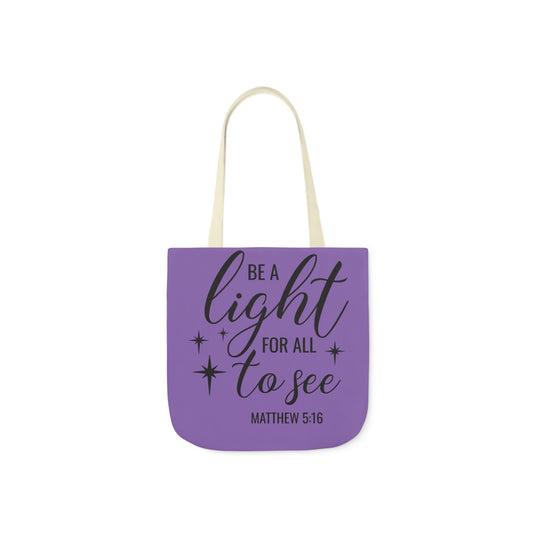 Be a light - Canvas Tote Bag, 5-Color Straps - Religion