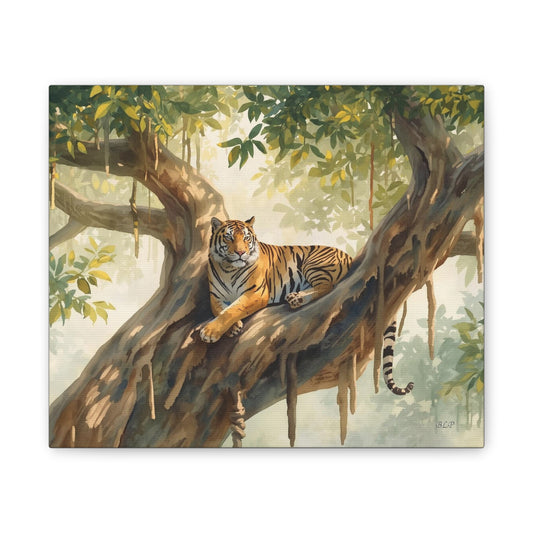Lounging tiger - Canvas Stretched, 0.75" - 2026 Wall Art - Animals
