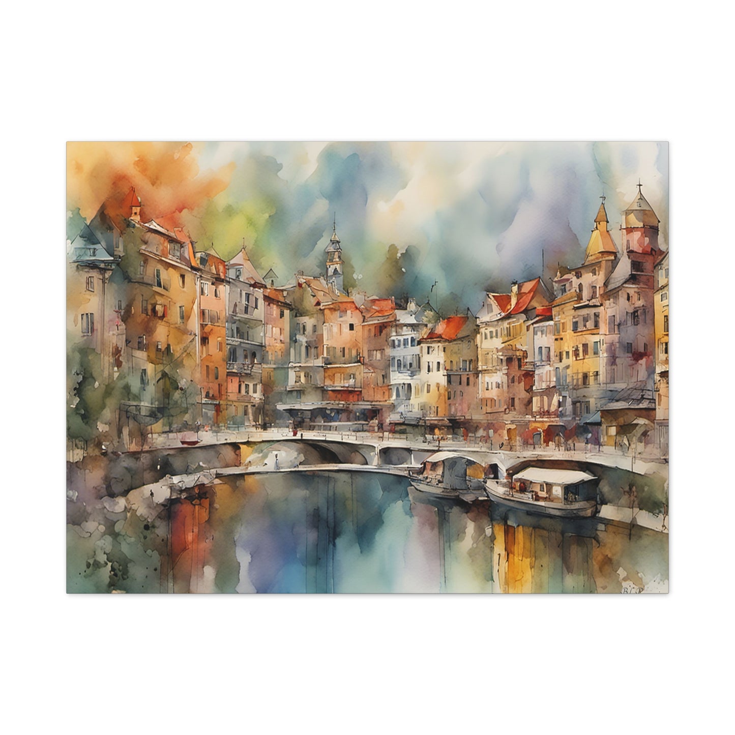 Coastal Town - Canvas Stretched, 0.75" - 2026 Wall Art - Places