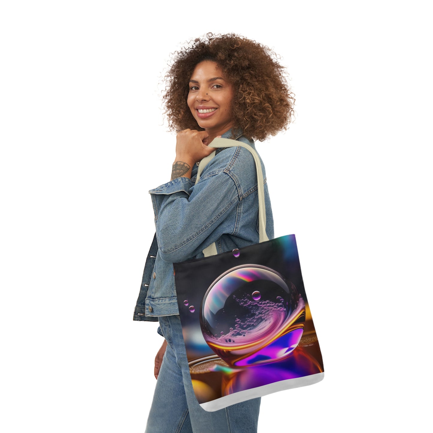 Glass Ball - Canvas Tote Bag, 5-Color Straps