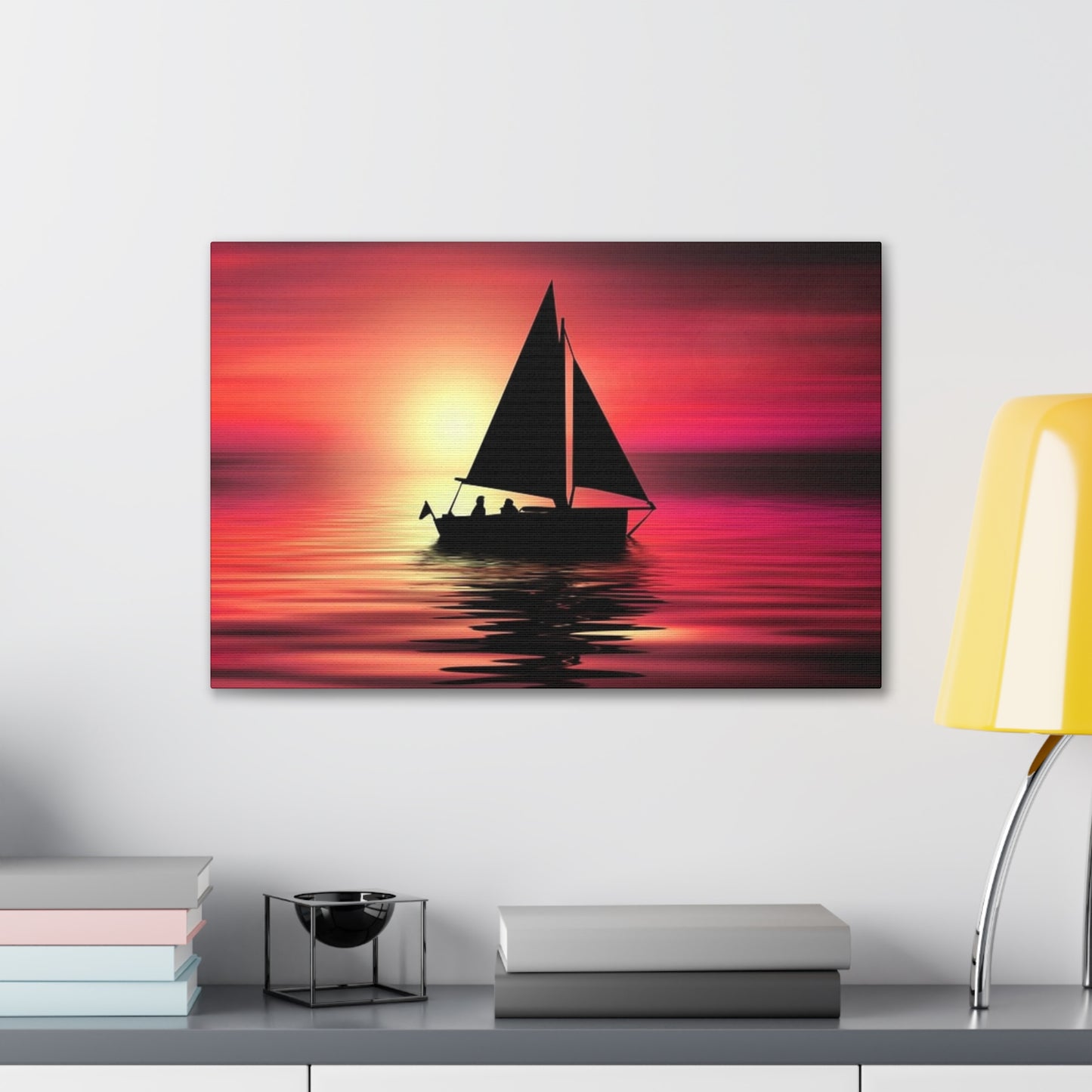 Sailing at Sunset - Canvas Stretched, 0.75"