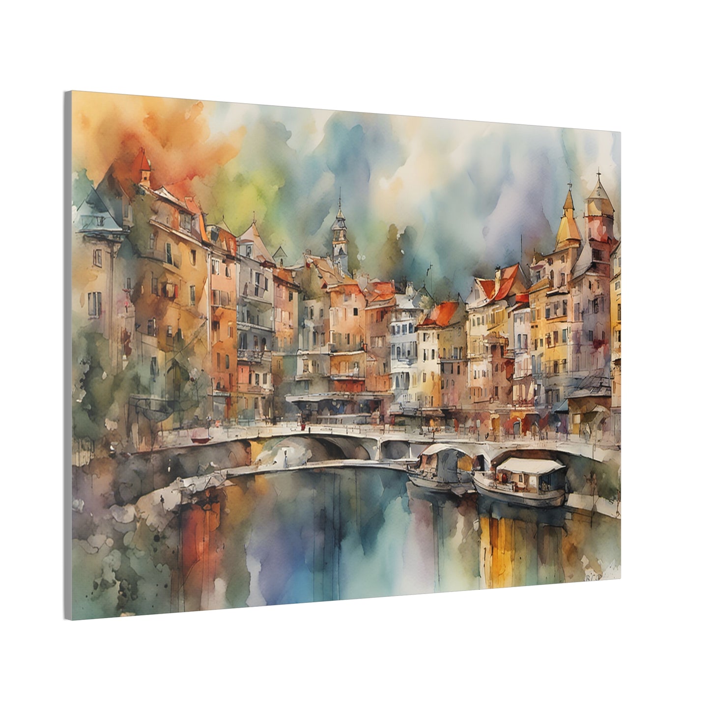 Coastal Town - Canvas Stretched, 0.75" - 2026 Wall Art - Places