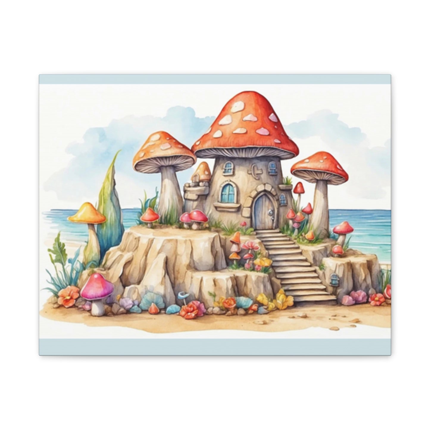 Mushroom House - Canvas Stretched, 0.75"