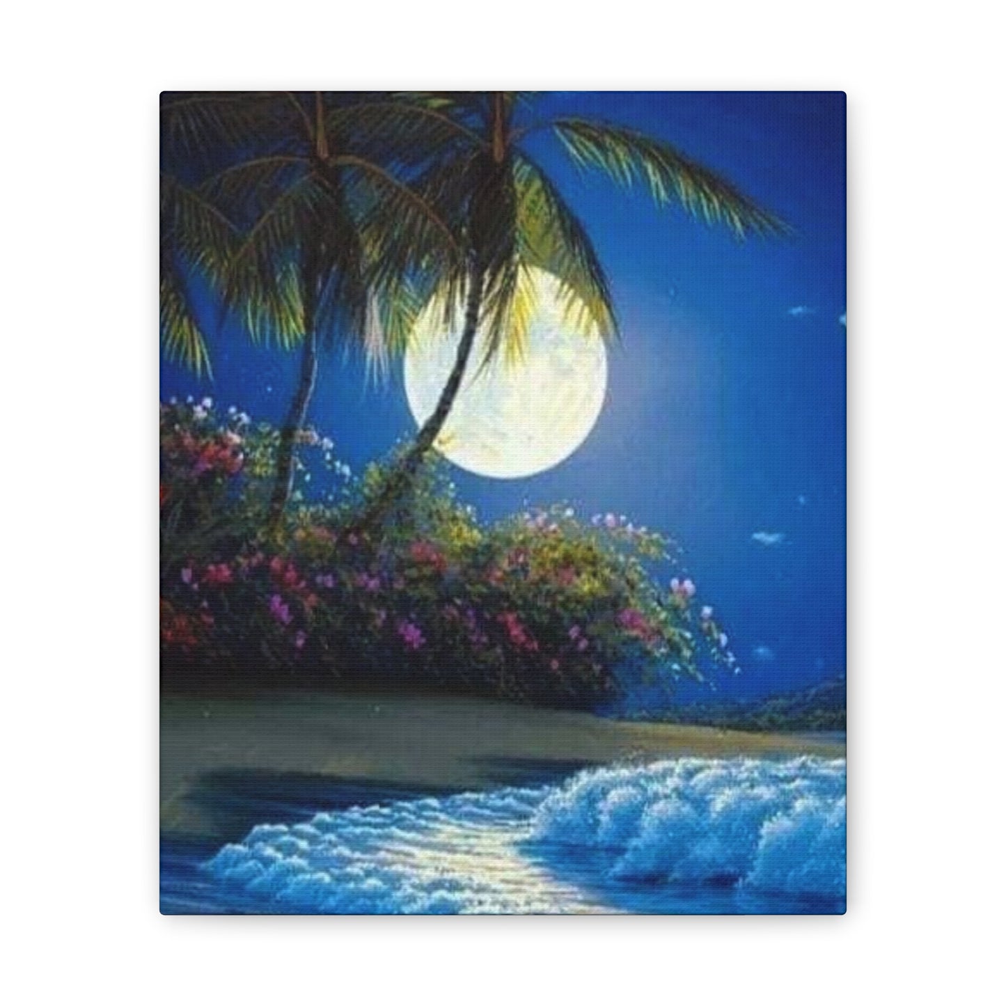 Desert Island Moon Light - Canvas Stretched, 0.75"