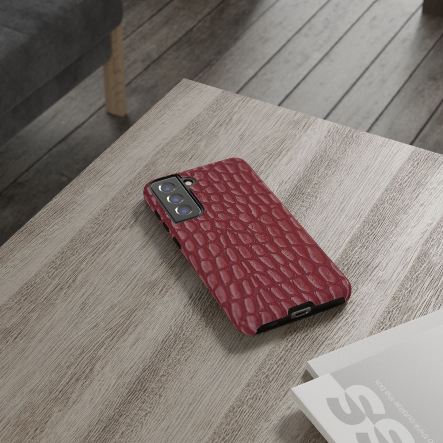 Red Leather - Tough Cases - Whimsical Phone Cases