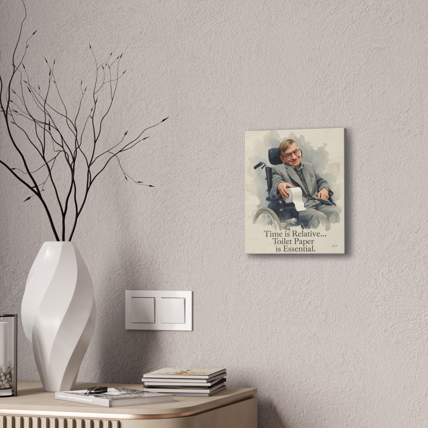Hawking - Canvas Stretched, 0.75" - 2026 Wall Art - Bathroom Humor