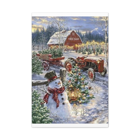 On the Farm - Canvas Stretched, 0.75" Christmas