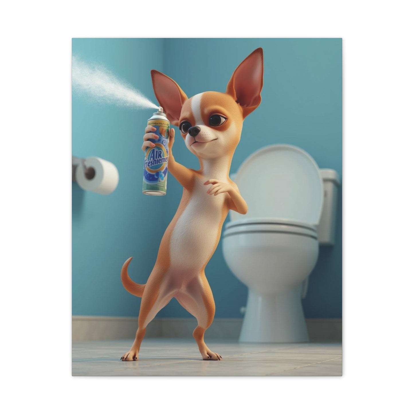 Chihuahua - Canvas Stretched, 0.75" - Wall art 2026 - Bathroom Humor
