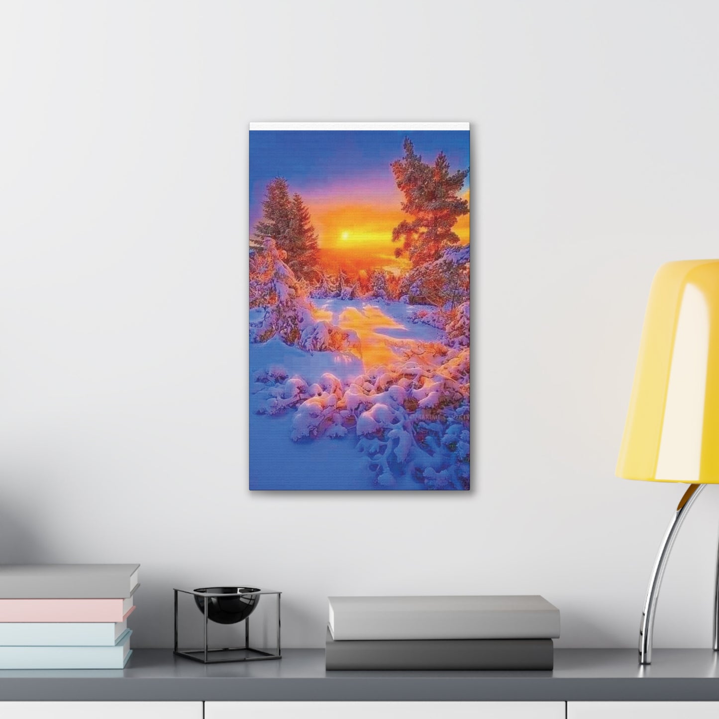 Winter Sunset - Canvas Stretched, 0.75"