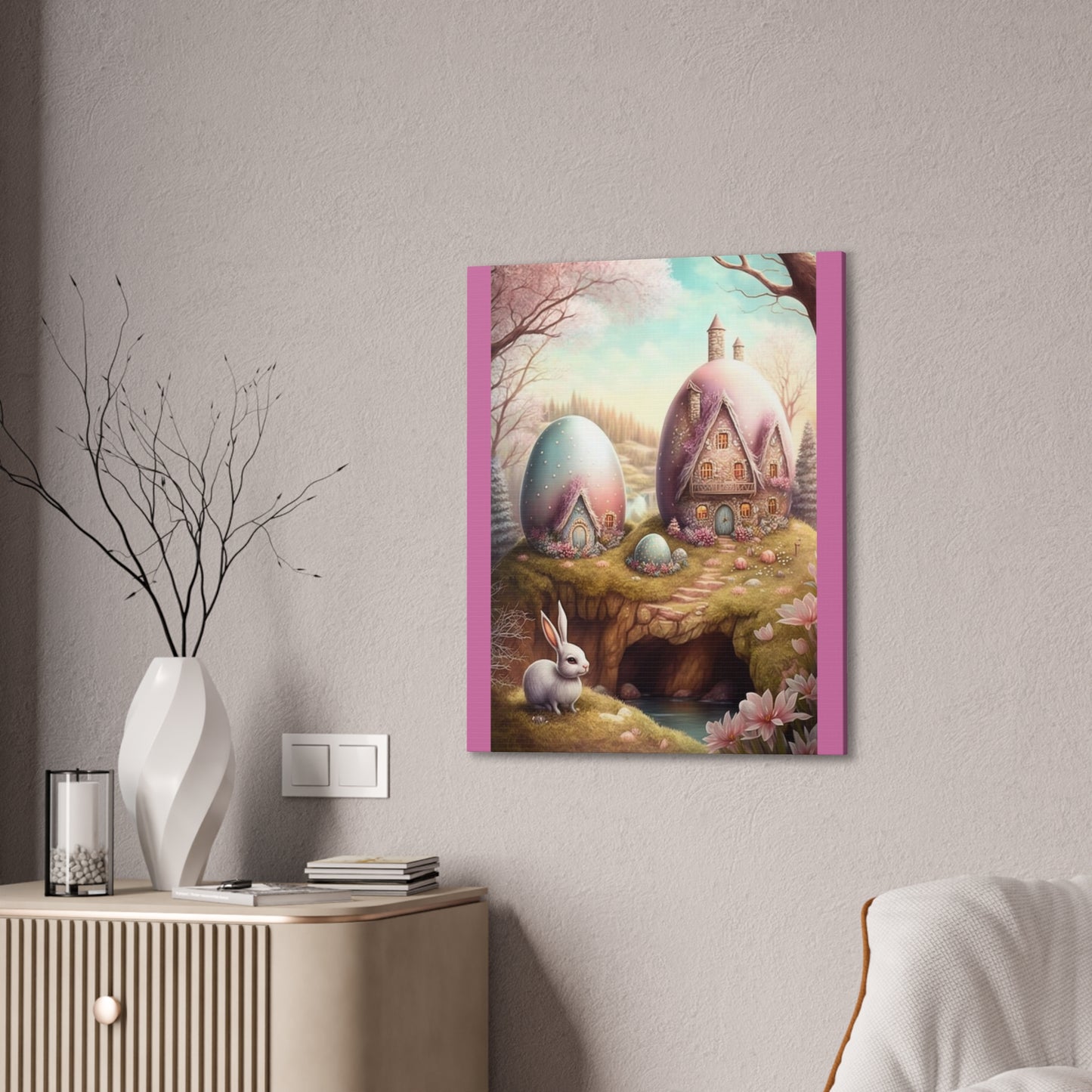 Bunny Hut - Canvas Stretched, 0.75" - Easter