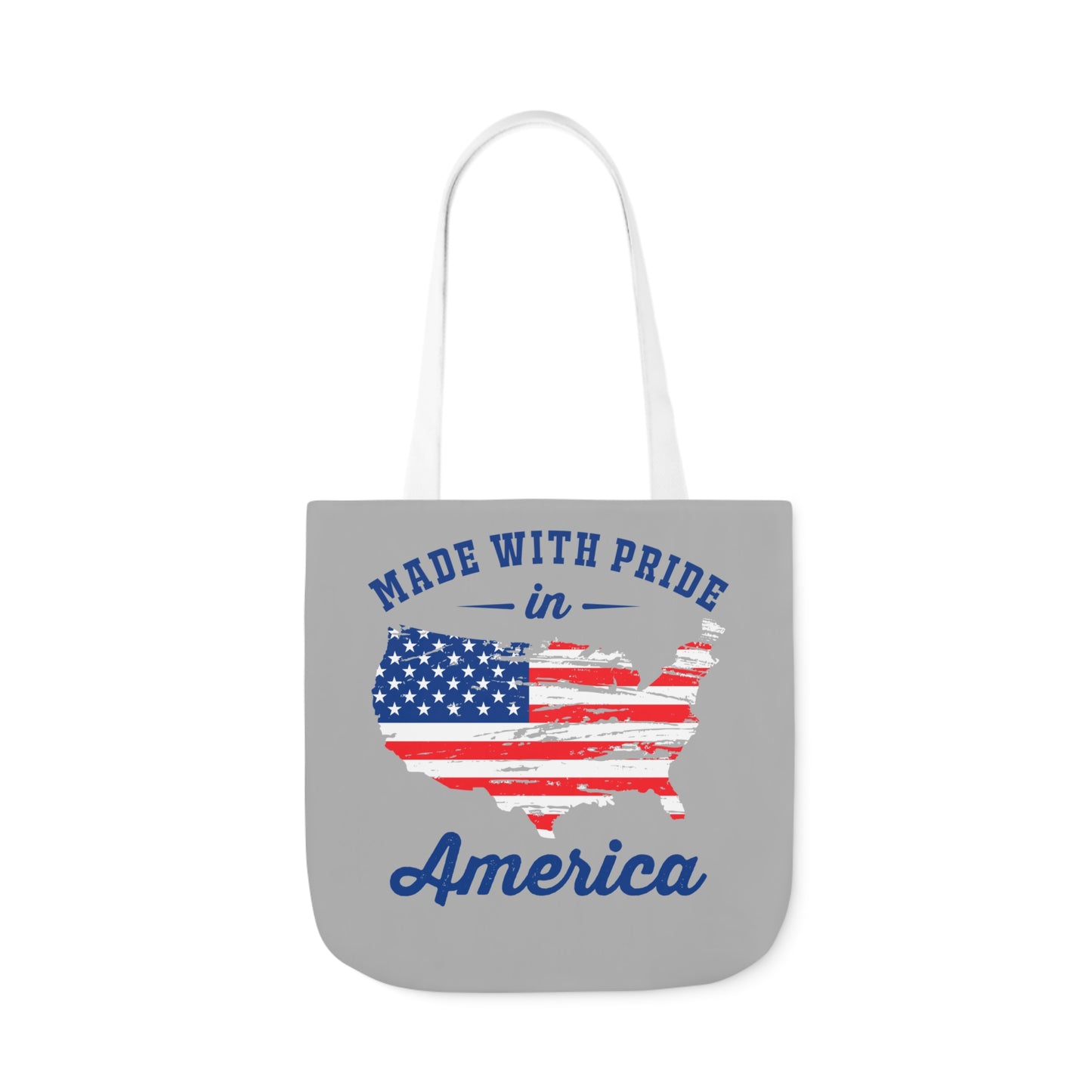 Made with Pride - Canvas Tote Bag, 5-Color Straps - Patriotic