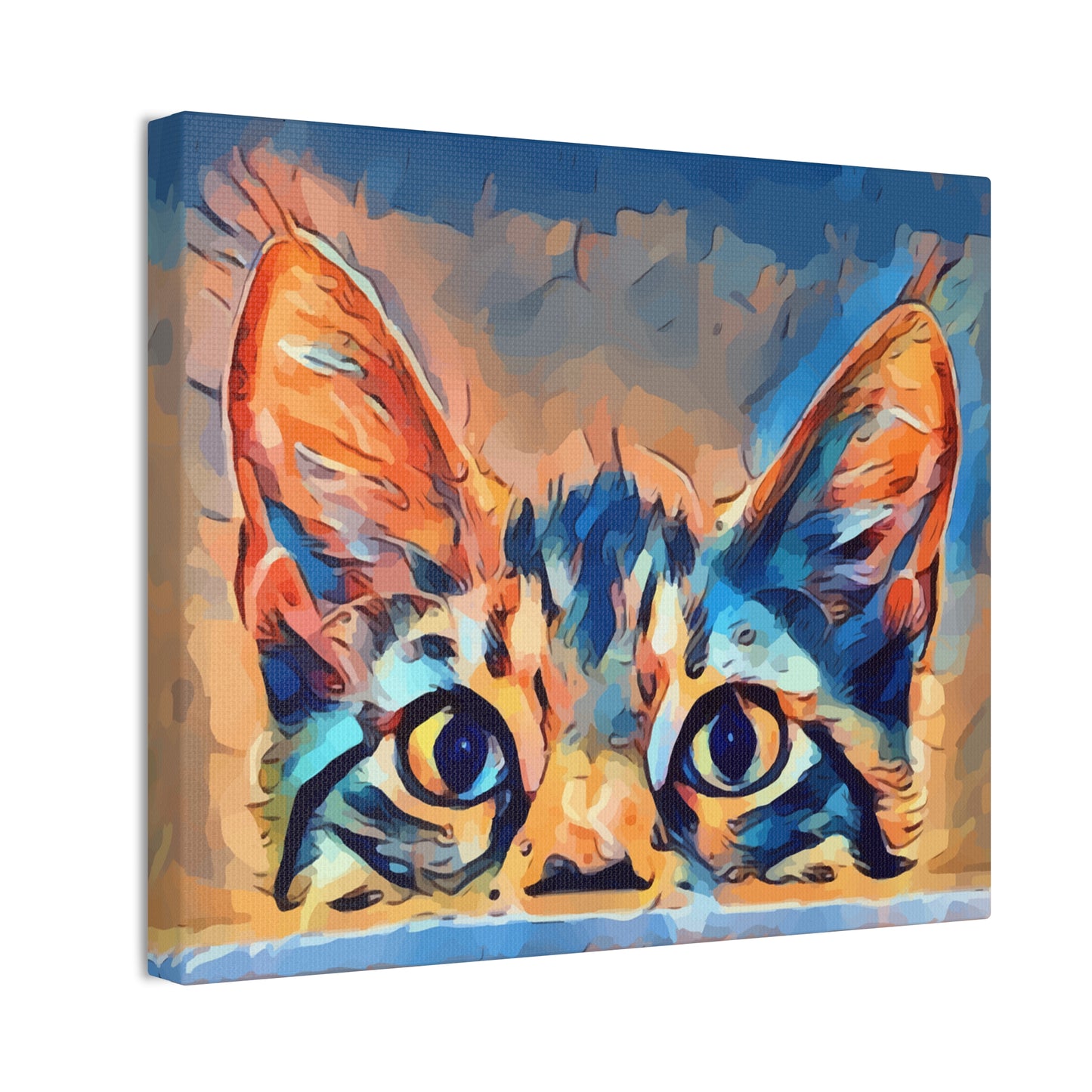 Spying Kitty - Canvas Stretched, 0.75"