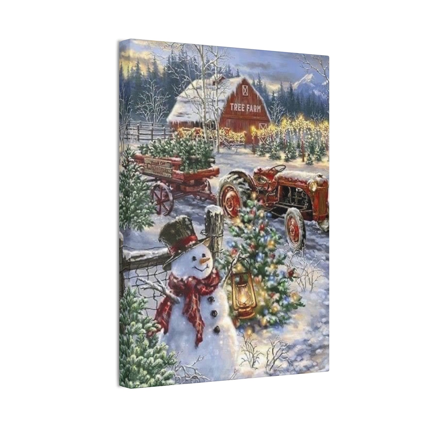 On the Farm - Canvas Stretched, 0.75" Christmas