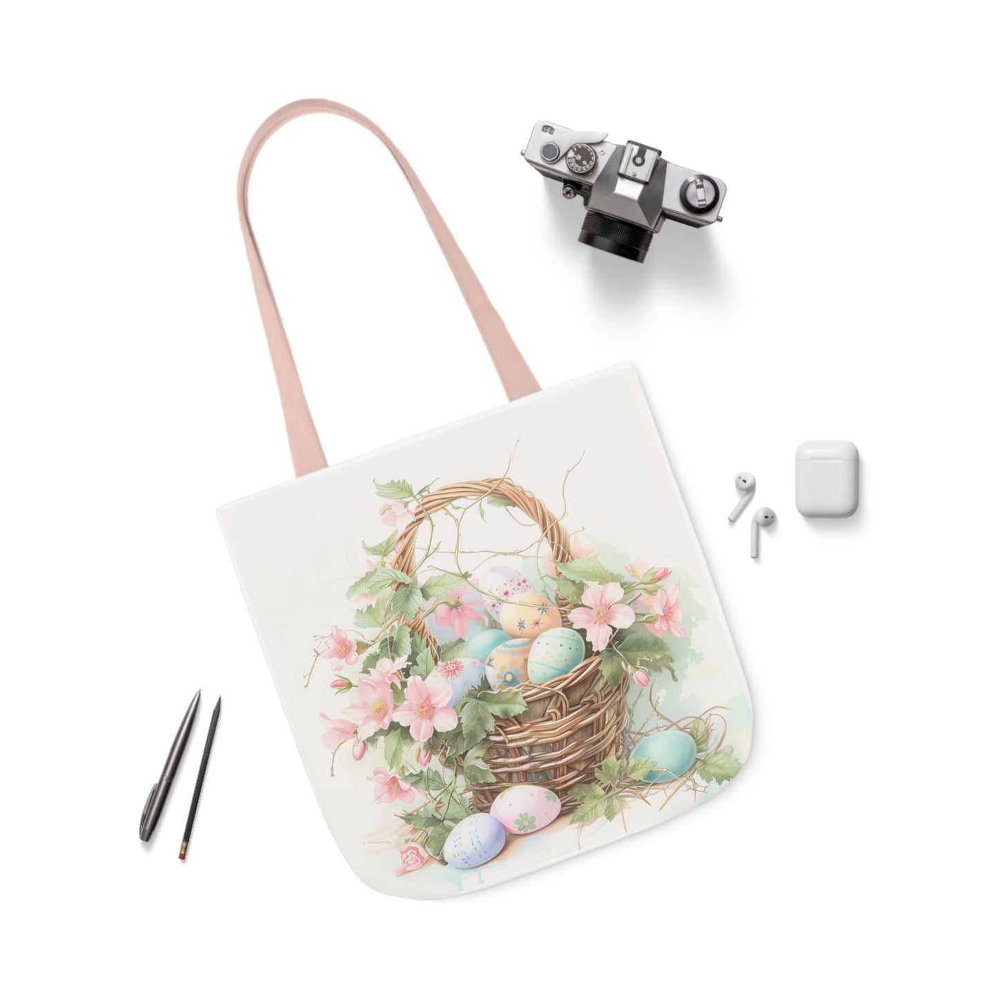 Easter - Canvas Tote Bag, 5-Color Straps - Easter