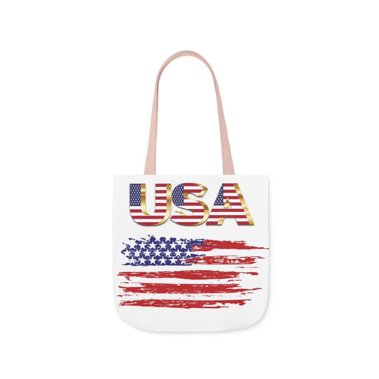 American - Canvas Tote Bag, 5-Color Straps - Patriotic