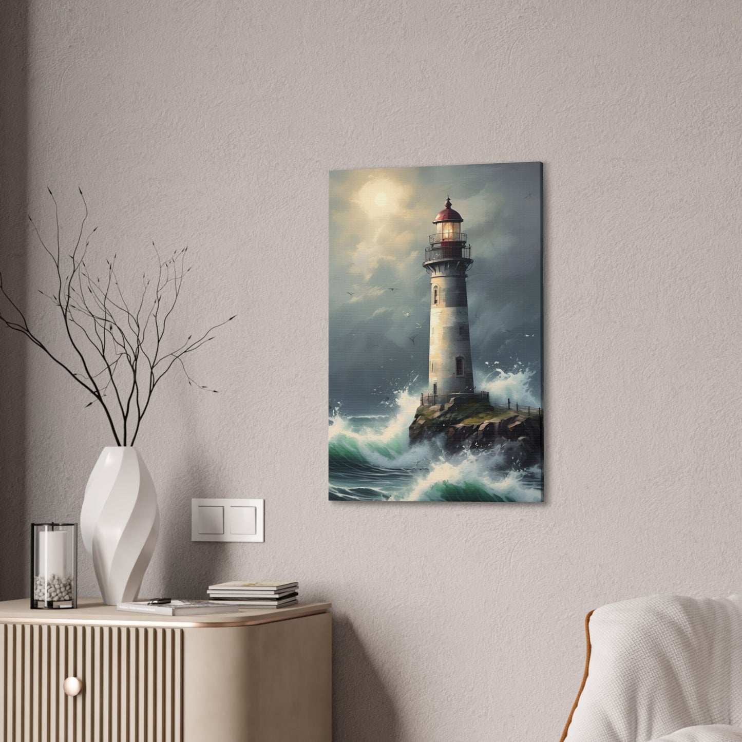 Light House - Canvas Stretched, 0.75"