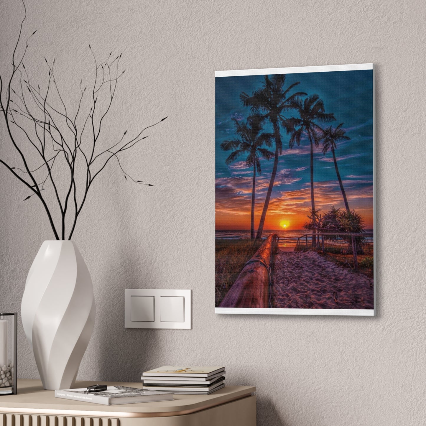 Sunset Palms - Canvas Stretched, 0.75"