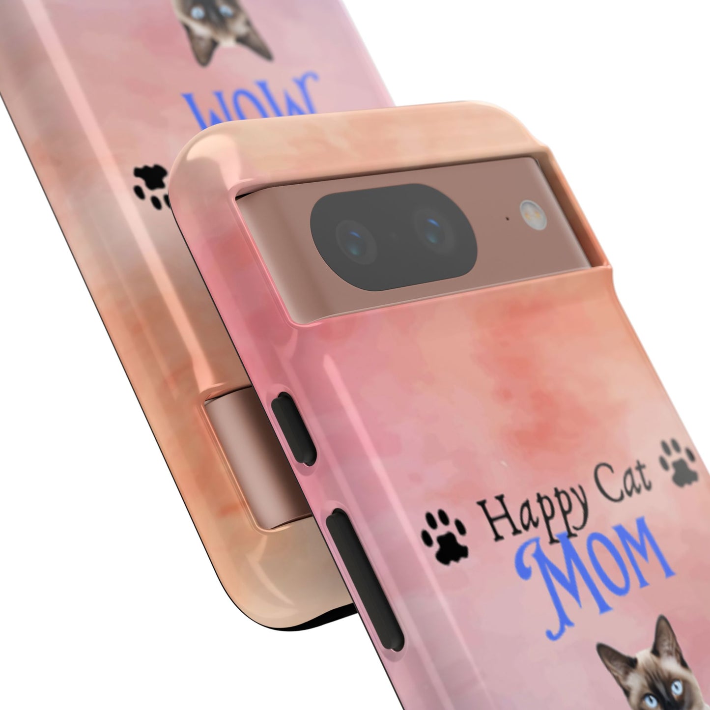 Happy Cat Mom - Personalized - Whimsical Phone Cases - Mother's Day