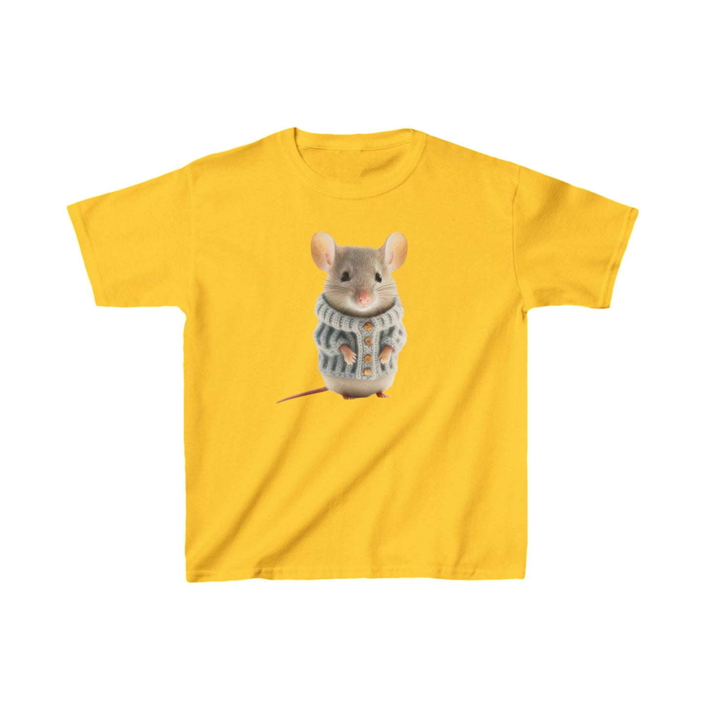 Kids H= Mouse in a Sweater - Heavy Cotton™ T-Shirts