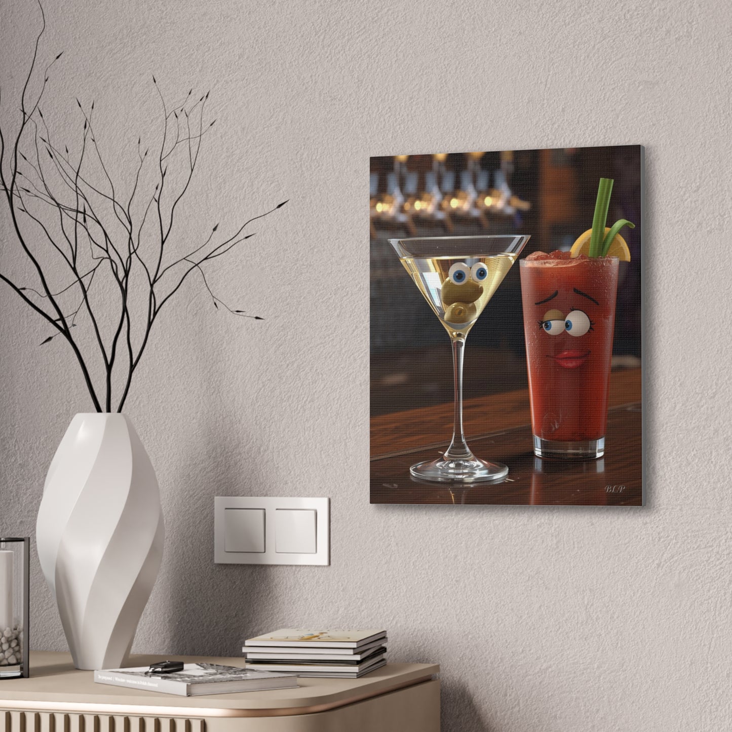 Couple of Drinks - Canvas Stretched, 0.75" - 2026 Wall Art - Creative