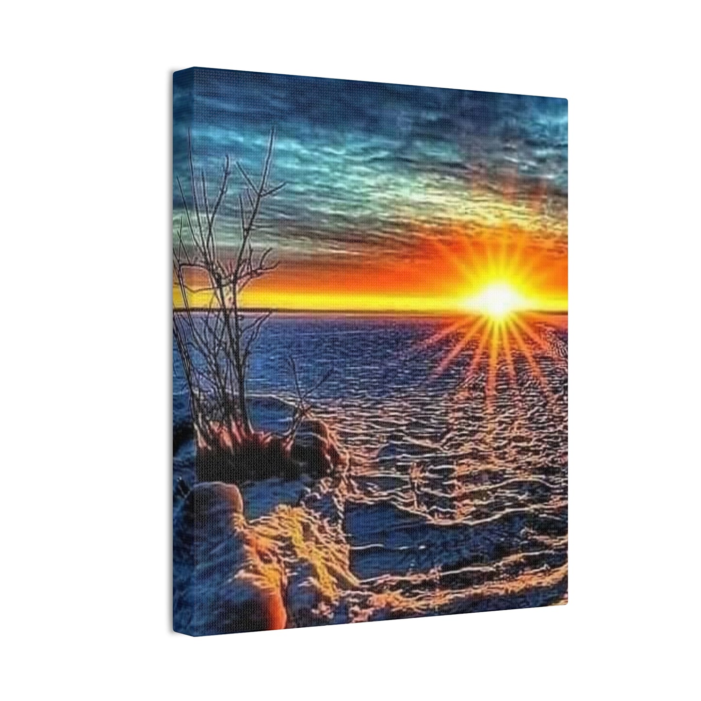 Sunrise on the Ocean - Canvas Stretched, 0.75"